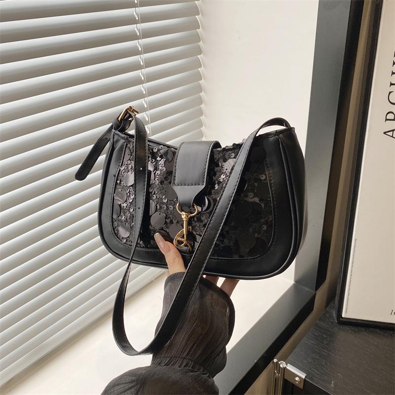 Popular Small Bag Women's Bag New Shoulder Bag Underarm Bag Sequined Messenger Bag