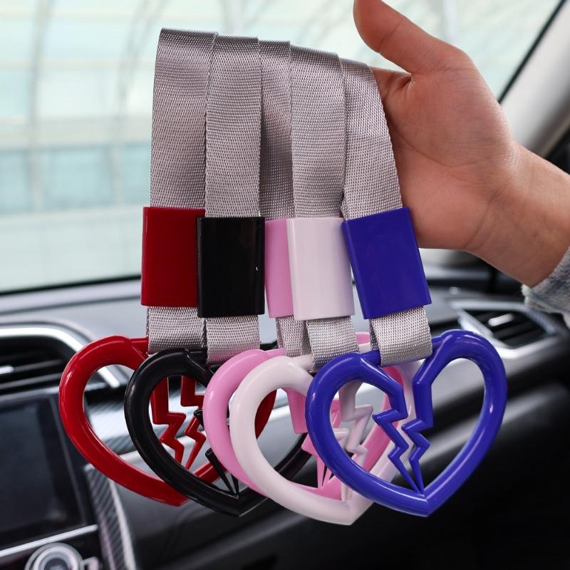 Broken Heart Shape Decorative Car Anti-static Tape Drift Warning Ring Handle Car Front and Rear Bumper Supplies Auto Accessories