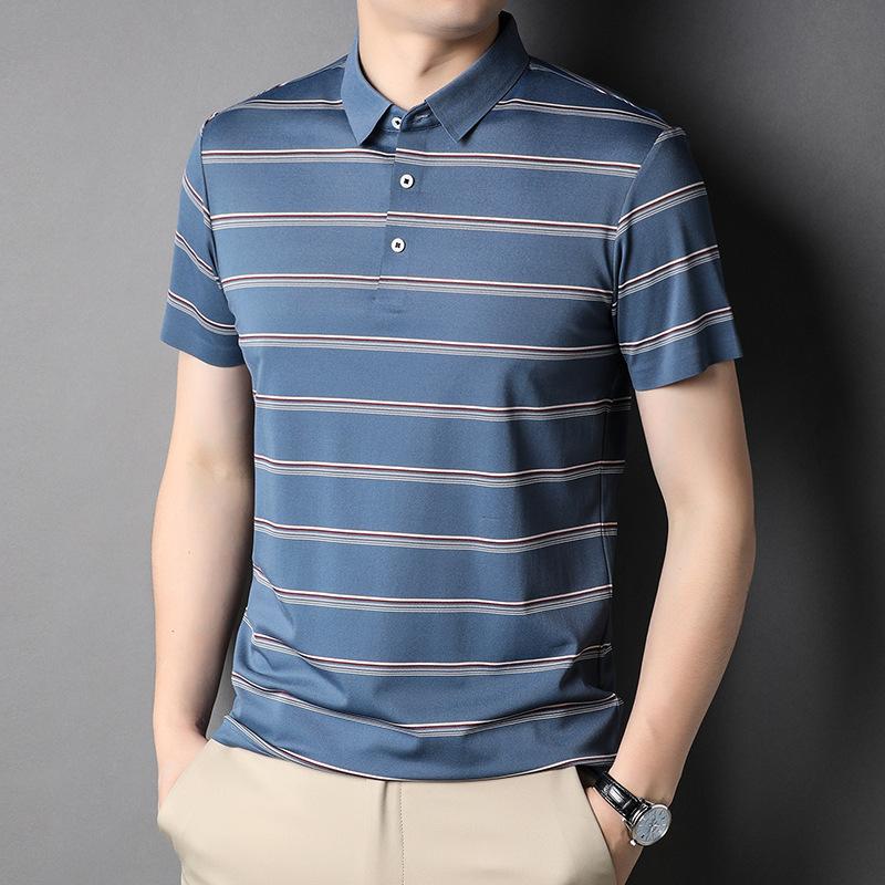 

Летняя рубашка свободного кроя с тонкими полосками и лацканами, модная молодежная повседневная хлопковая рубашка XXXL