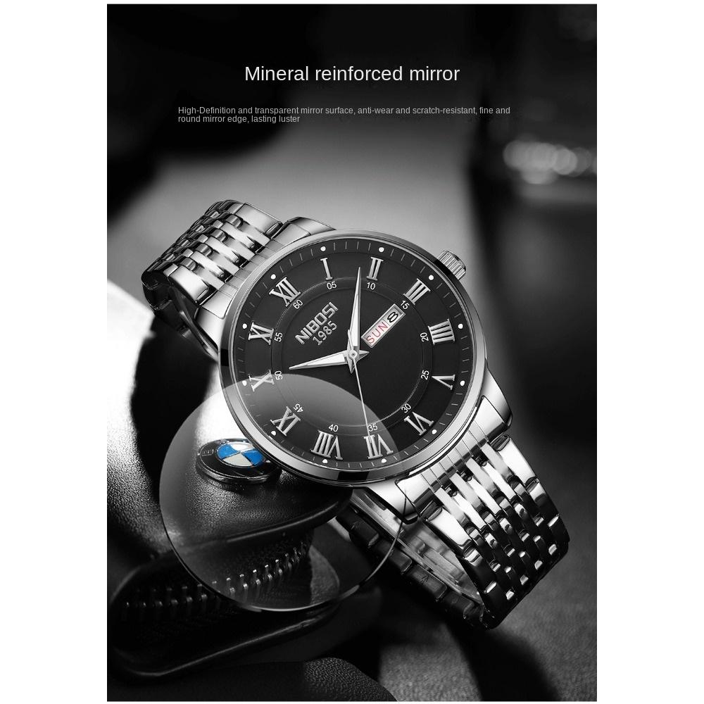 NIBOSI Brand Men's Quartz Watch Fashion Simple Student Watch