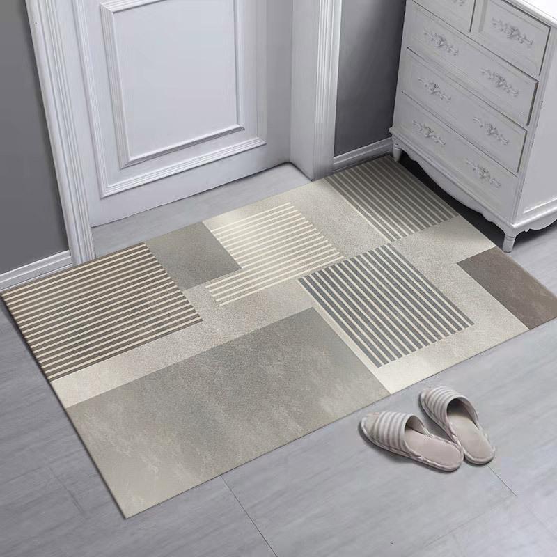 Geometric Style Entrance Carpet Dirt Resistant Household Floor Mat Living Room Bedroom Carpet Floor Mat