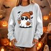 Dame Pullover Sweatshirt Hals Langærmet Løstsiddende Afslappet Farvet Top
