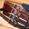 Retro Belt First Layer Cowhide Genuine Leather Versatile Tree Paste Leather Pin Buckle Belt Middle-Aged And Young Men'S Belt