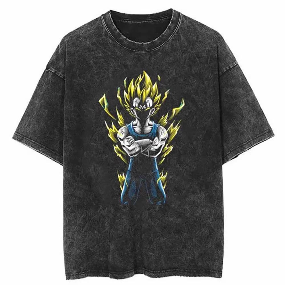 Dragon Ball Super 2026 Summer T-Shirt 100% Cotton Washed Vintage Gohan Beast Print Unisex Casual Tee for Anime Fans