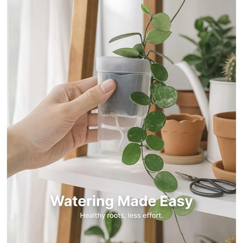3/15PCS Self Watering Plant Pots, Translucent Plastic Planters with Drainage Holes, Mini Nursery Pots for Flower Seedlings & Indoor Gardening