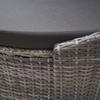 Outdoor Lounge Bed with Canopy Gray