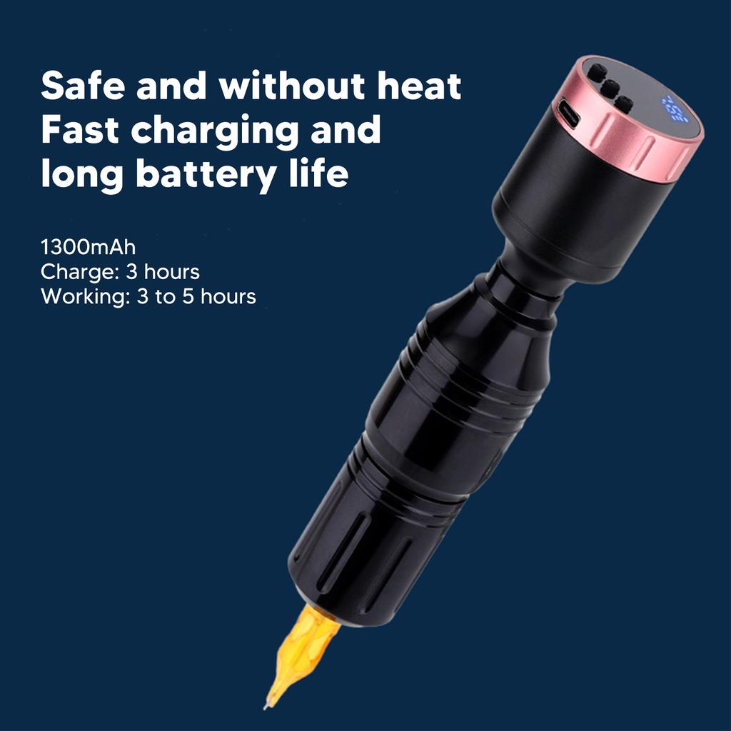 1300mAh Tattoo Power Supply Cordless   Interface Digital Display Lightweight Tattoo Machine Battery