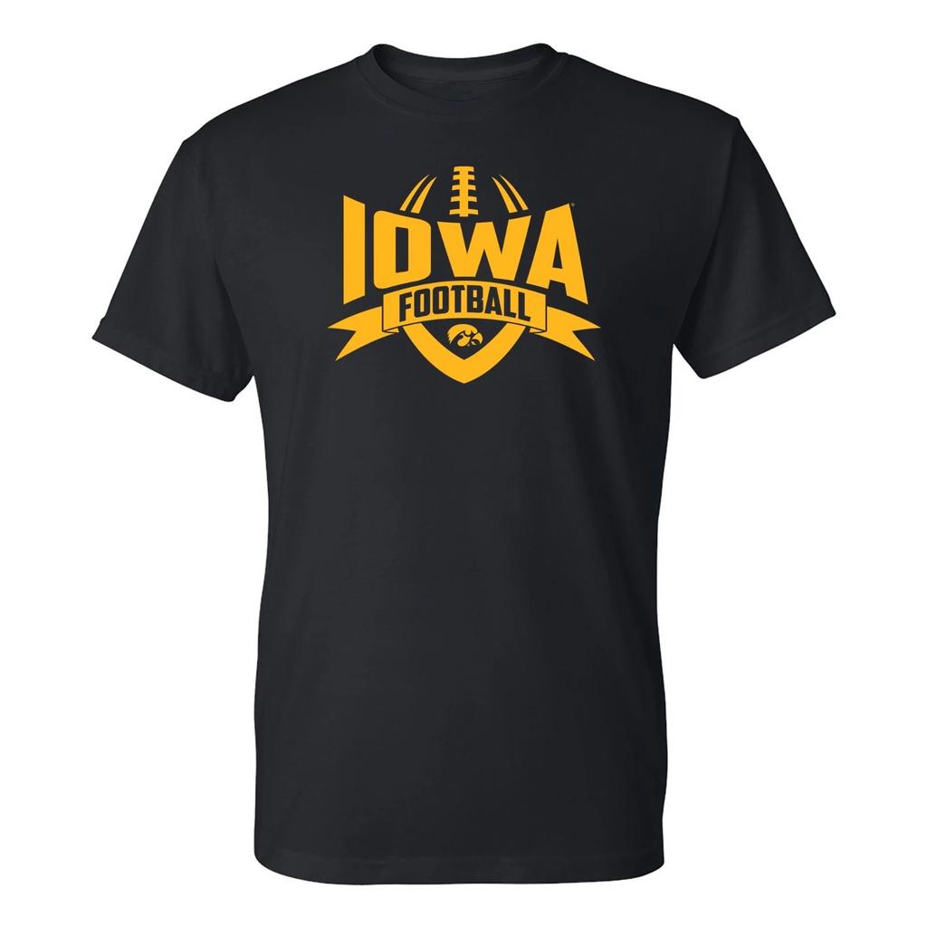 Iowa Hawkeyes Football Rush T-Shirt - Black