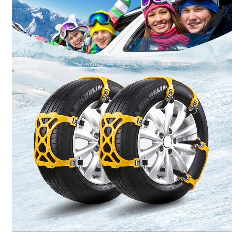 1PC Thickened Beef Tendon Car Tire Anti-Skid Chains Wheel Chain for Car Truck SUV - Emergency Winter Driving Anti-Skid Accessory
