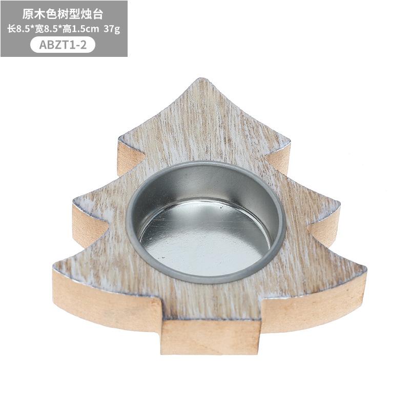 Wooden Christmas Candle Holder Rustic Decor Tealight Candle Holders for Table Centerpiece Vintage Christmas Decorations