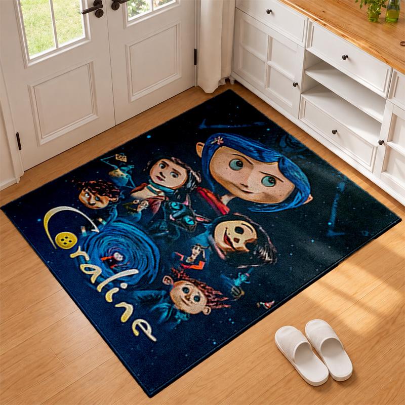 Coraline Carpet Door Mat for Living Room or Bedroom Protective Mat Under Chair Office Decoration Christmas Gift Birthday Present