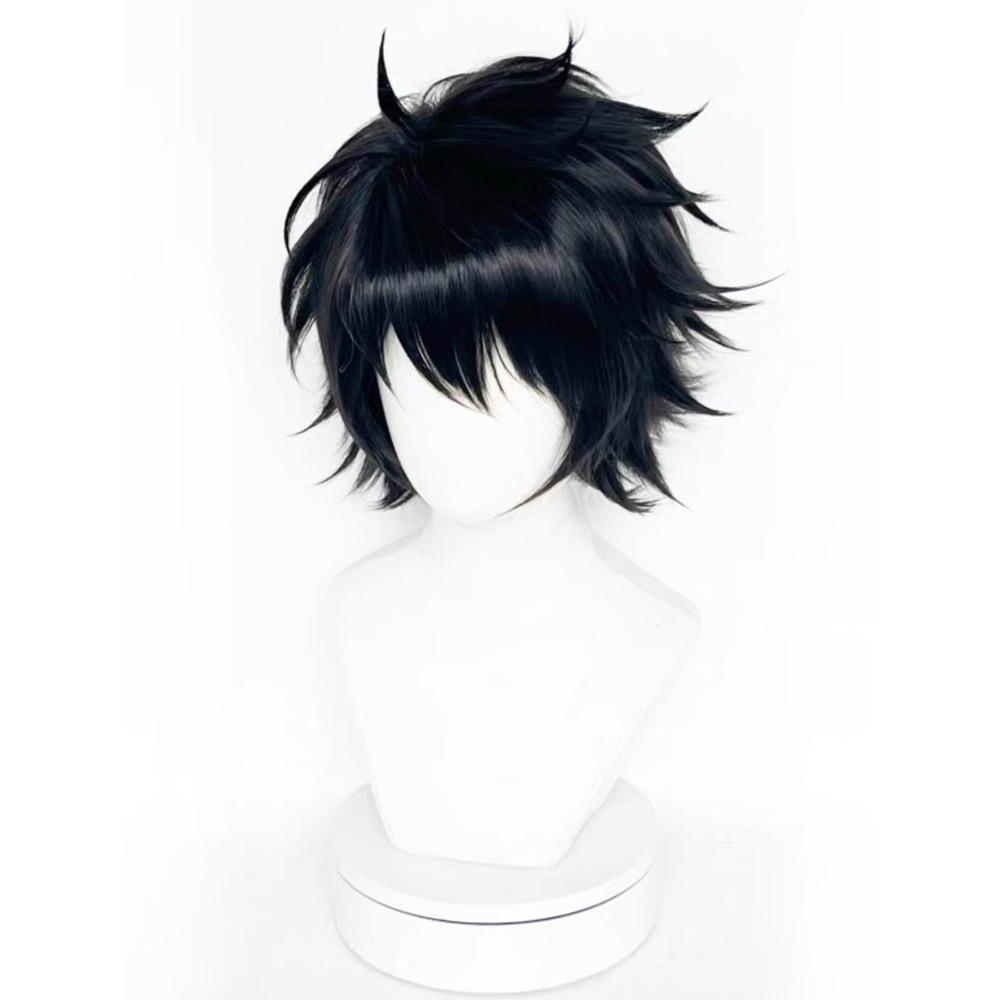 Death Note L Lawliet Al Rolette Cos Wig Black Anti-upturned Anime Short Hair Comic Reality Show Synthetic Wig