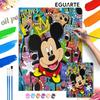 Mickey Graffiti Kunst maleri sæt håndlavet DIY gave boligdekoration vægdekoration farverig moderne pop stil kreativ lærred kunst sæt