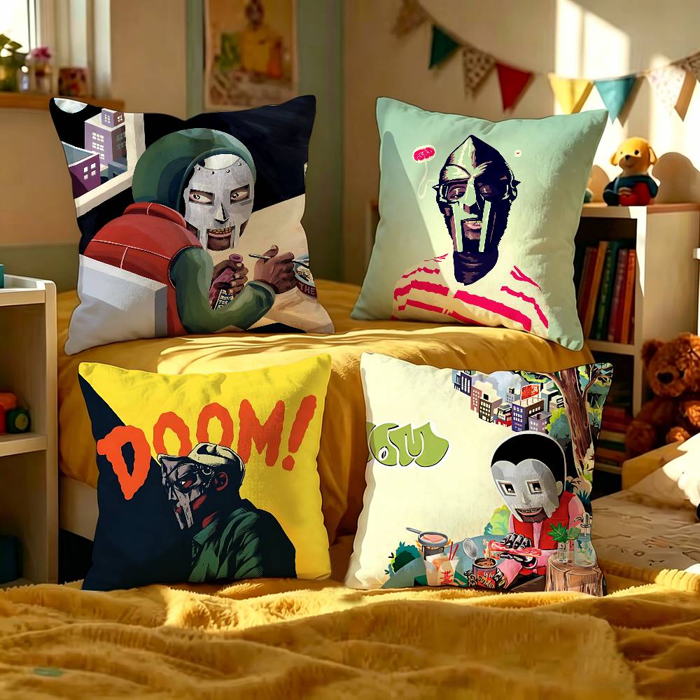 Fashion MF DOOM Hot Singer Pillow Gift Home Office Decoration Bedroom Sofa Car Cushion Cover case 45x45