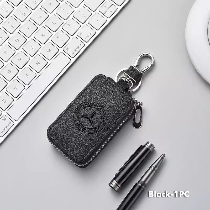 AABIB1 For Benz Key Case Multifunctional Key Case Leather Keybag Zipper Keychain Wallet AMG CLA CLS C180 C200 W204 W205 Exclusive A C E