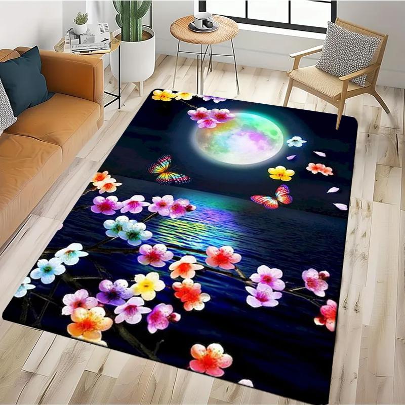 2026 New Retro Landscape Paintings Carpet Rug for Bedroom Living Room Sofa Home Doormat Decor,Large Kids Play Non-slip Floor Mat