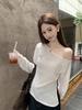 Tshirt Oversize Knit Blouse With Embroidery For Women Spring 2025