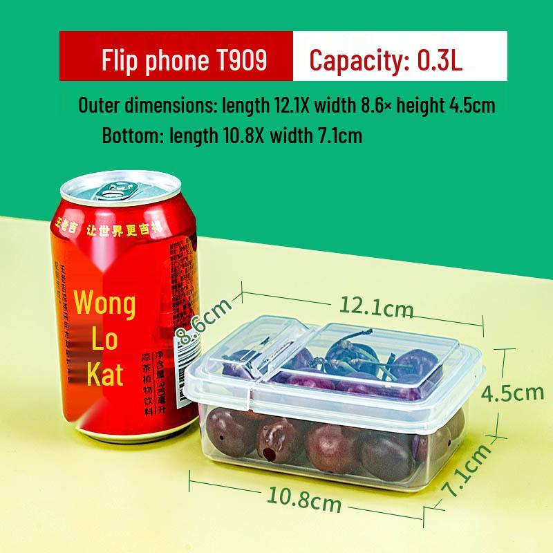 0.3L INS Style Flip-top Plastic Card Storage Box - Transparent and Dustproof