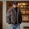Amerikanische Workwear PU-Leder Herren Daunenjacke - Winterkollektion 2025, High-End Trendmarke.