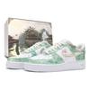Air Force 1 Résistantes à l'abrasion Antidérapantes Basses Chaussures de Skateboard Femme Blanc Vert DD8959-100(Team24-S-BOX)