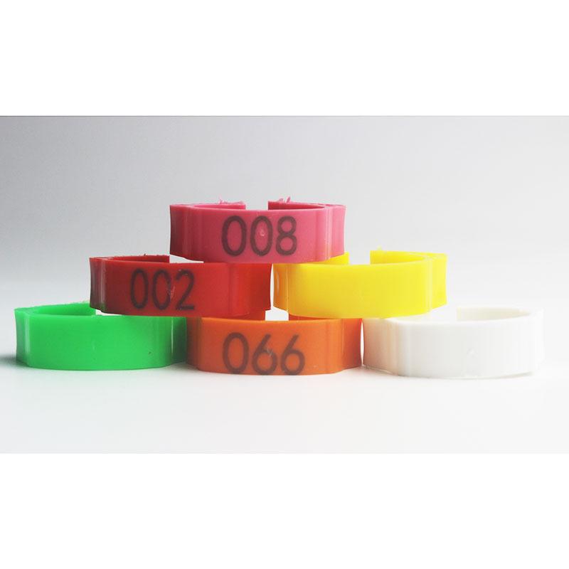 Laser Engraved Poultry Leg Rings for Chickens, Ducks, and Geese - Identification Markers