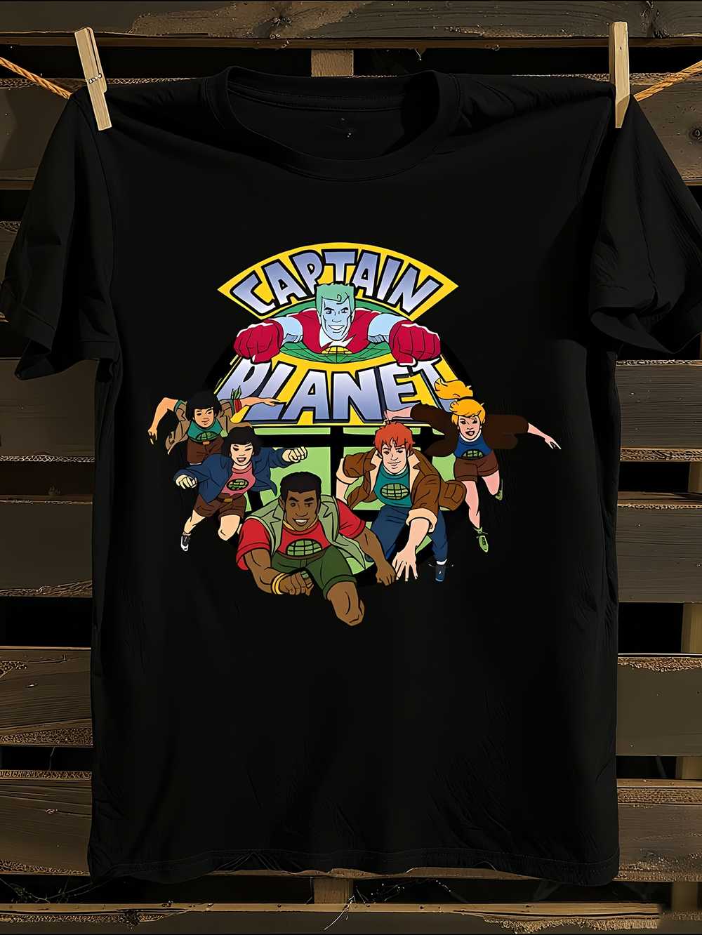 Captain Planet & The Planeteers Graphic T-Shirt XXXXL
