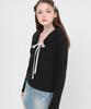 CATTLINE Fur Collar Knit T-Shirt (Black)