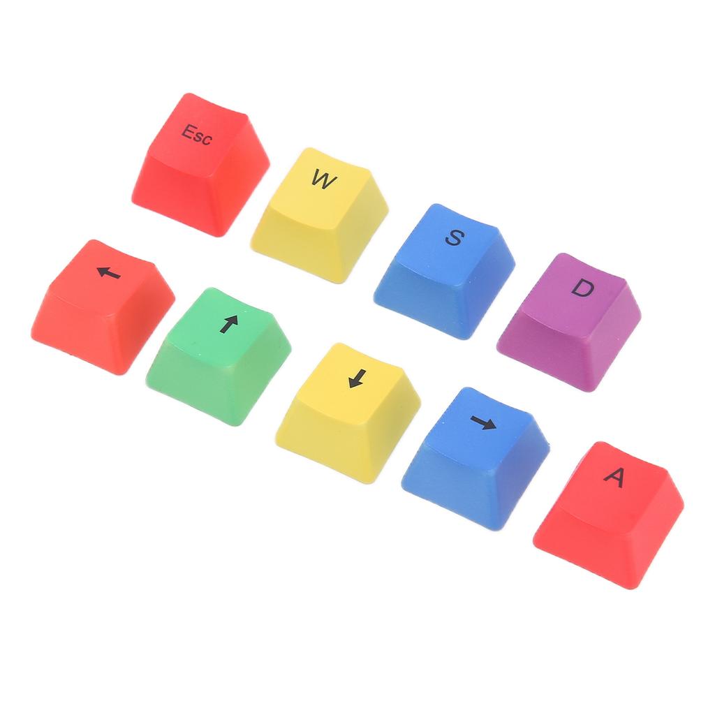 9Pcs Keycaps Colorful Gaming PBT Wearproof Anti Fatigue Comfortable Mechanical Keyboard Keycaps