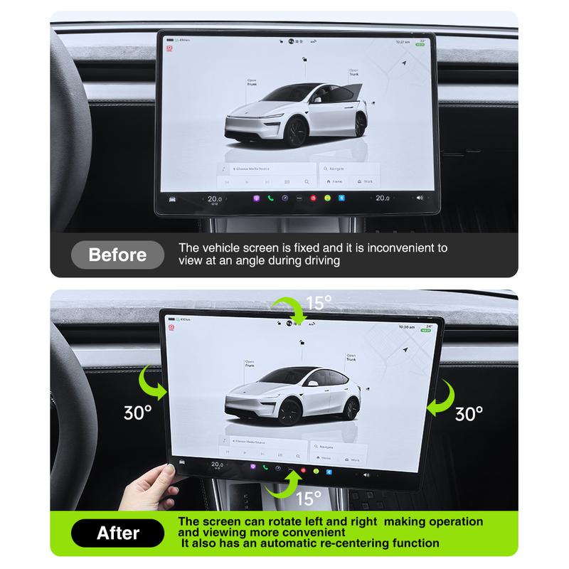 Screen Swivel Mount for Tesla Model Y L Juniper Model 3 Highland Center Console Screen Rotating Bracket 4 Direction Adjustment