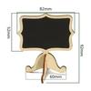10PCS Mini Card Wooden Small Blackboard Desktop Message Decoration Single-sided Crafts School Presentation Label Table Decor