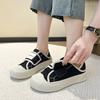Velcro 22 Summer New Round Head Biscuit Shoes Student Running Two Wear Canvas Shoes