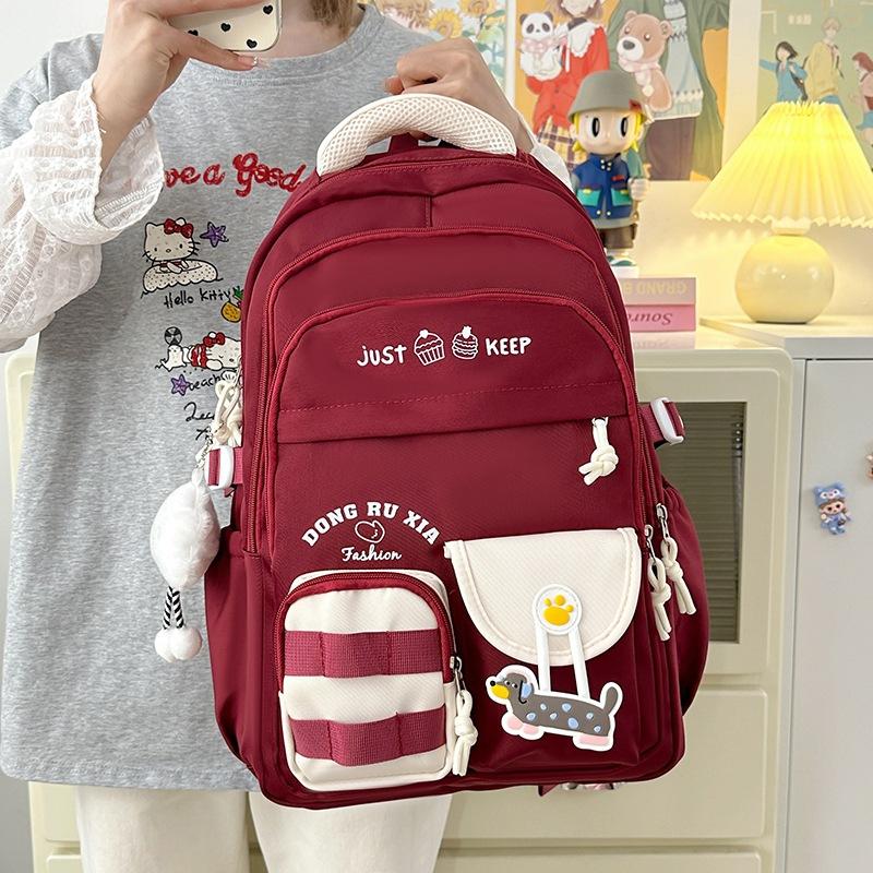 College Style Cute Schoolbag Girl Junior High School Girl High School Student Girl Large Capacity Travel Computer Backpack