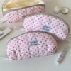 Large Capacity Pen Bag Polka Dot Print Cosmetic Pouch Cute Stationery Organizer  Students