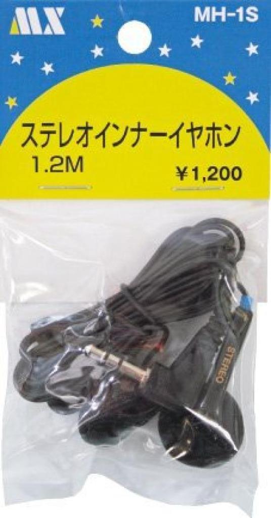 Stereo earphones, mini plug (3.5mm diameter), L-shaped plug, 1m, black.
