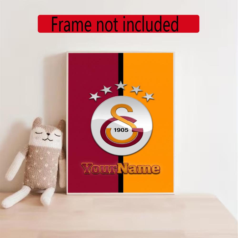 Galatasaray Personalized Name Round Diamond Painting Kit Diamond Embroidery Painting Rhinestones Mosaic Frameless Handwork Decoration Arts