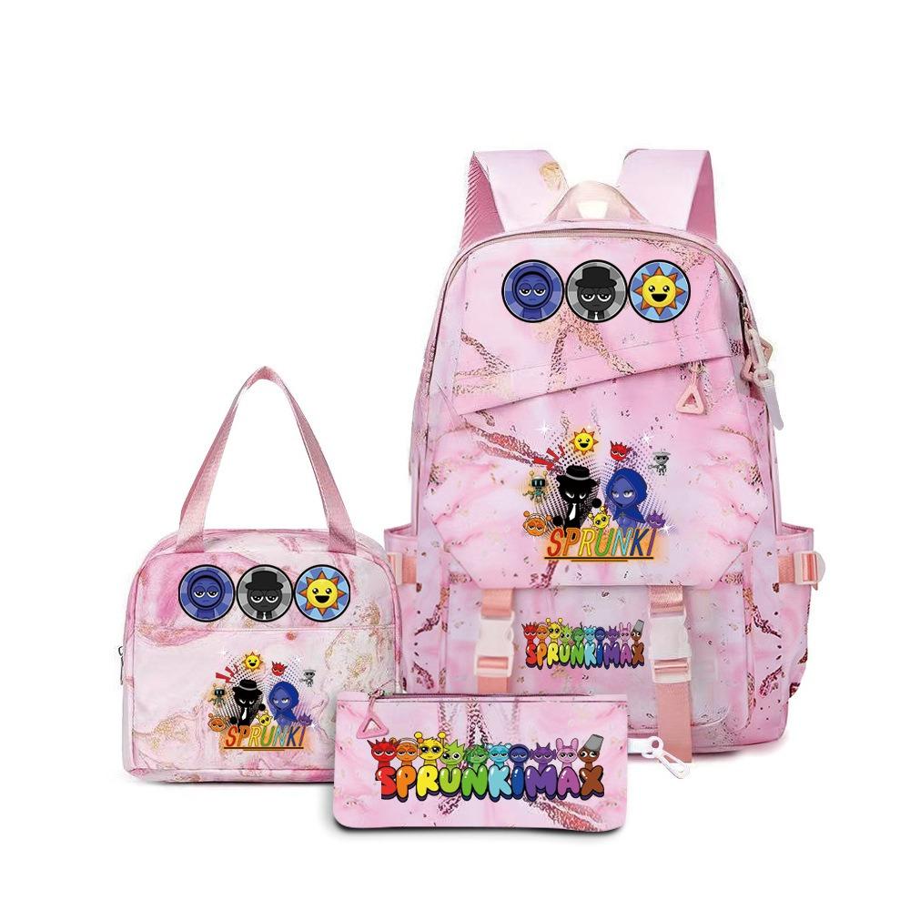 Rhythm Box Music Game Backpack Student Children Cute School Bag Three-piece Lunch