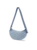 Mlb Classic Monogram Denim Vintage Hobo Bag Ny (L.Blue)
