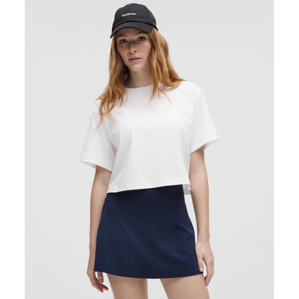 Lullulemon All Yours Cotton Crop T-Shirt Wht