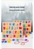 Kindergarten Wooden Building Blocks: Educational Numbers & Letters Puzzle
