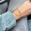Korean Adjustable Stainless Steel Bracelet for Women Girls Men High Quality Design Gold Color Snake Chain Jewelry
