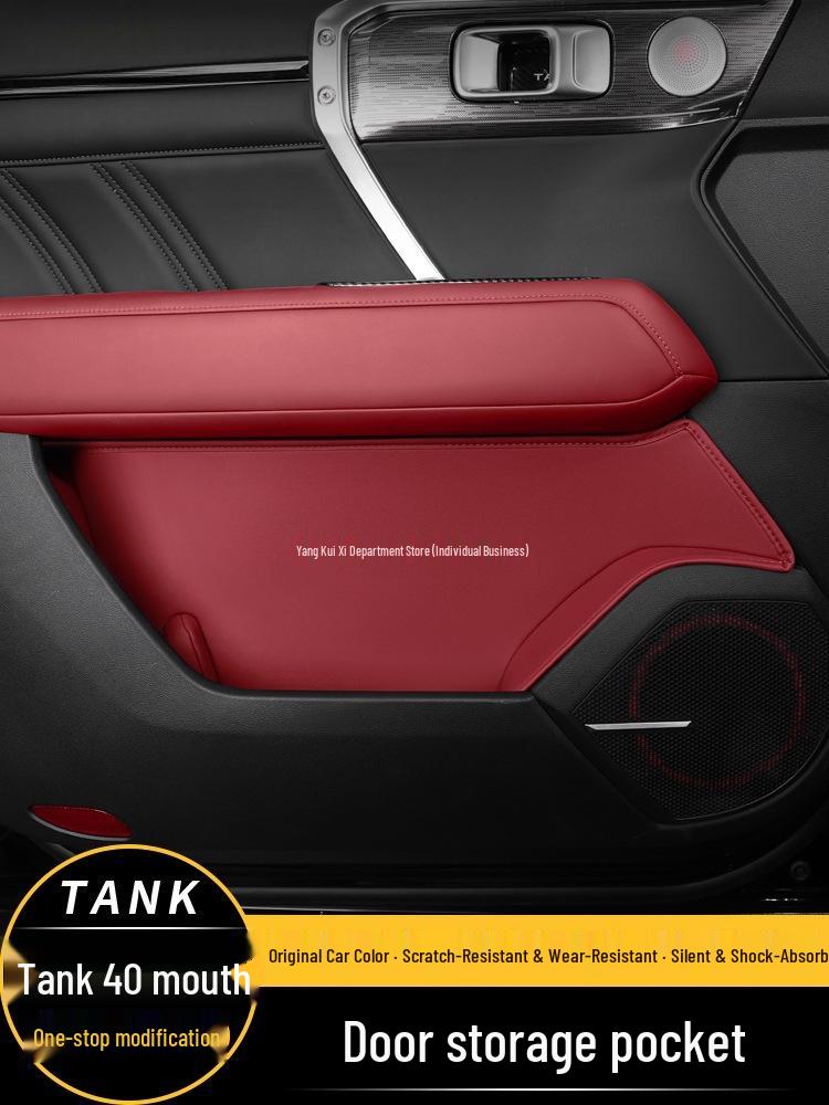 Tank 400hi4t Leather Door Storage Pockets - Thickened Nappa Leather Interior Mats