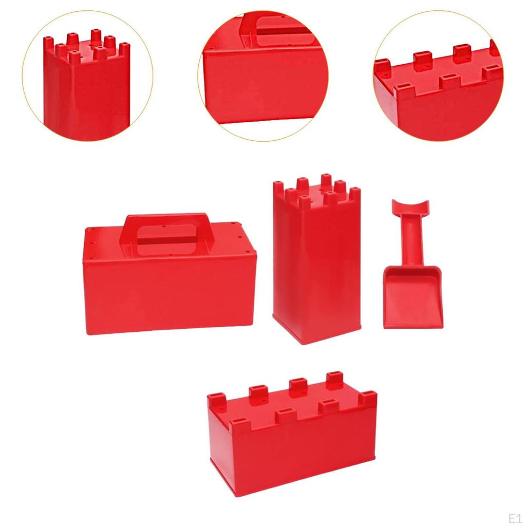 4 Pieces Sand Castle Model,Beach and Snow Toy Play Toys,Winter Interactive Toy,Snow Brick Building