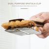 Lopată anti-opărire din oțel inoxidabil, cu multe funcții, cu două fețe, lopată pentru mâncare, clemă, lopată pentru friptură de vită, hamburger de pâine