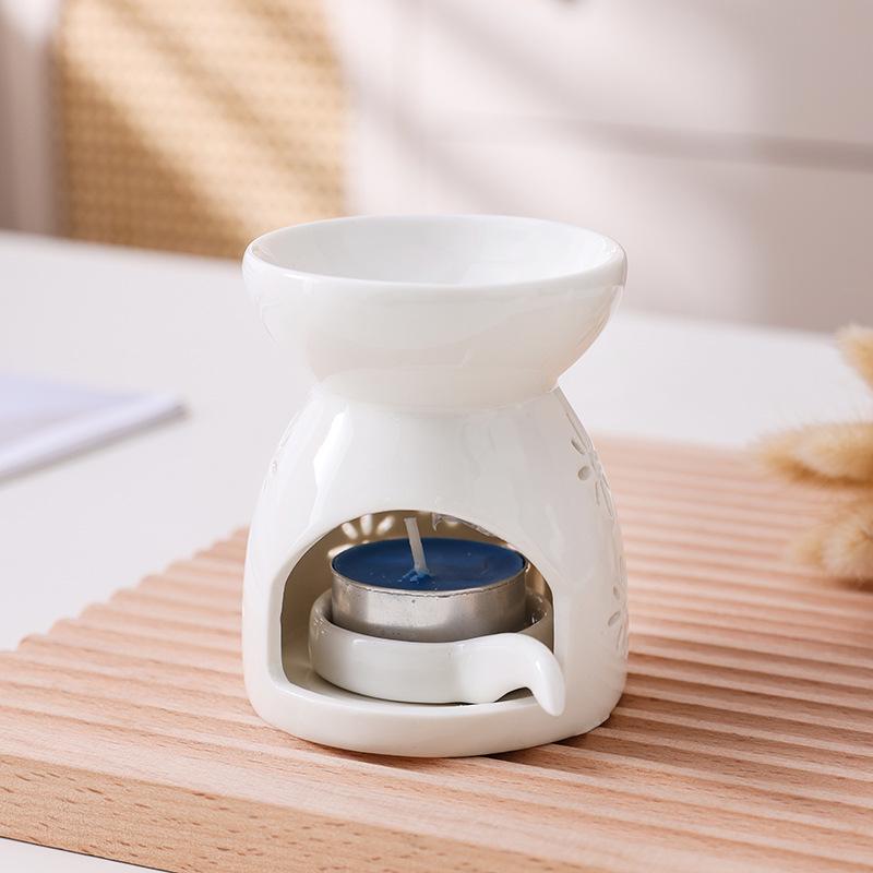 White Porcelain Essential Oil Burner Candle Aroma Diffuser - Ceramic Aroma Lamp 25 New Designs