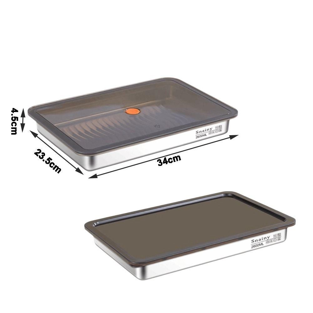 316L Stainless Steel Dumpling Storage Box Non-Stick Airtight Freezer Box Large Capacity Food Storage Container Home Kitchen