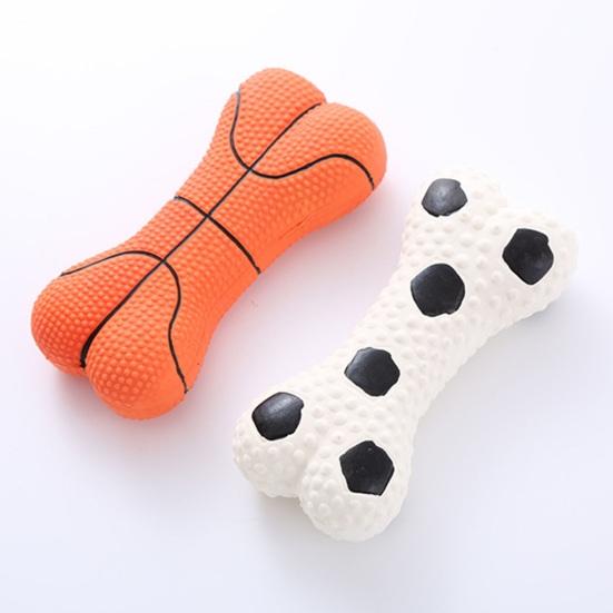 Διαδραστικό Squeaky Dog Toy Bone Shape Latex Παιχνίδι κατοικίδιων ζώων Καθαρισμός δοντιών Τρίψιμο σκύλου Molar Chew Toy για γάτες Σκύλοι Μειώνουν το άγχος Ανία