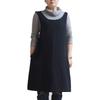 Cotton Linen Japanese Apron Halter Cross Back Bandage X Shape Aprons Two Pockets