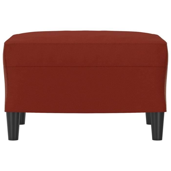 349291 vidaXL Footrest Bordeaux Red 60x50x41 Cm Faux Leather