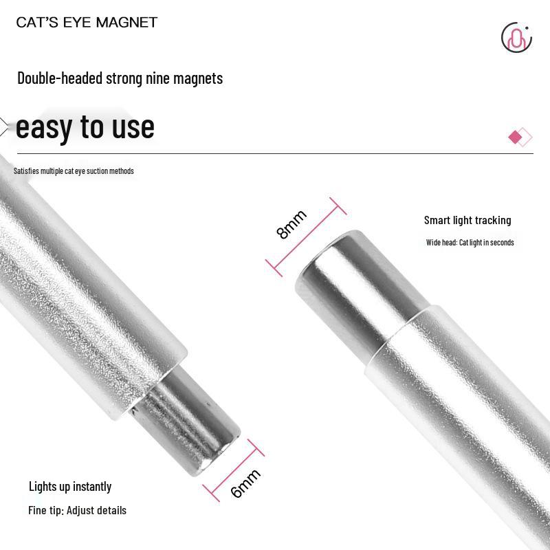 Dual-Head Magnet with Strong Suction for Cat Eye Nail Gel Polish