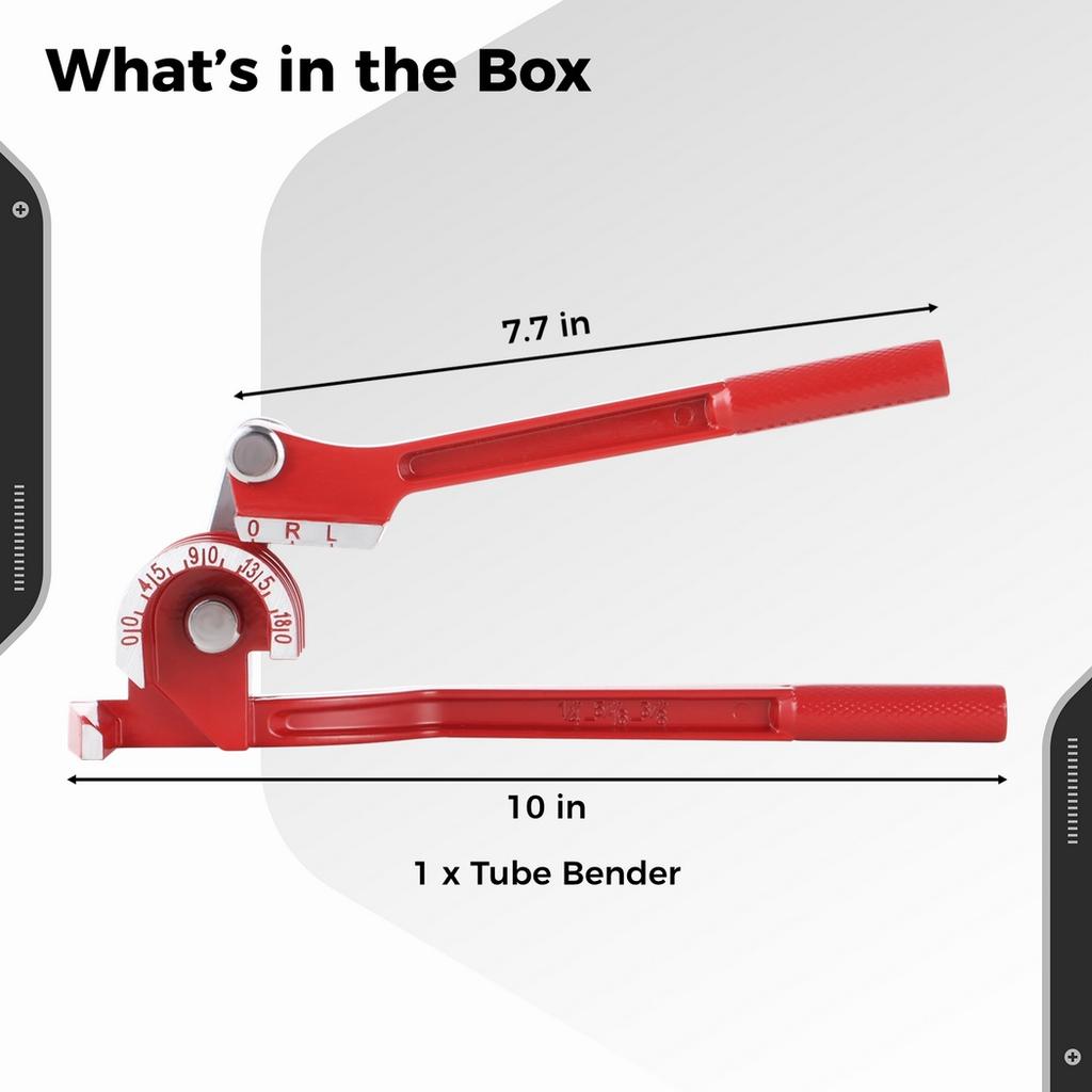 Manual Pipe Tube Bender 3 in 1 Tool for 1/4" 5/16" 3/8" Copper Brass Aluminum Tubing 0-180 Degree Bending Tool